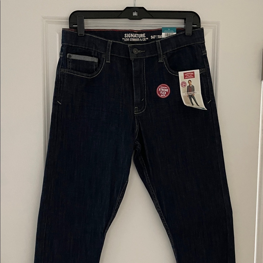 New Signature Levi Strauss Boy‘s Deep Indigo Straight Jeans